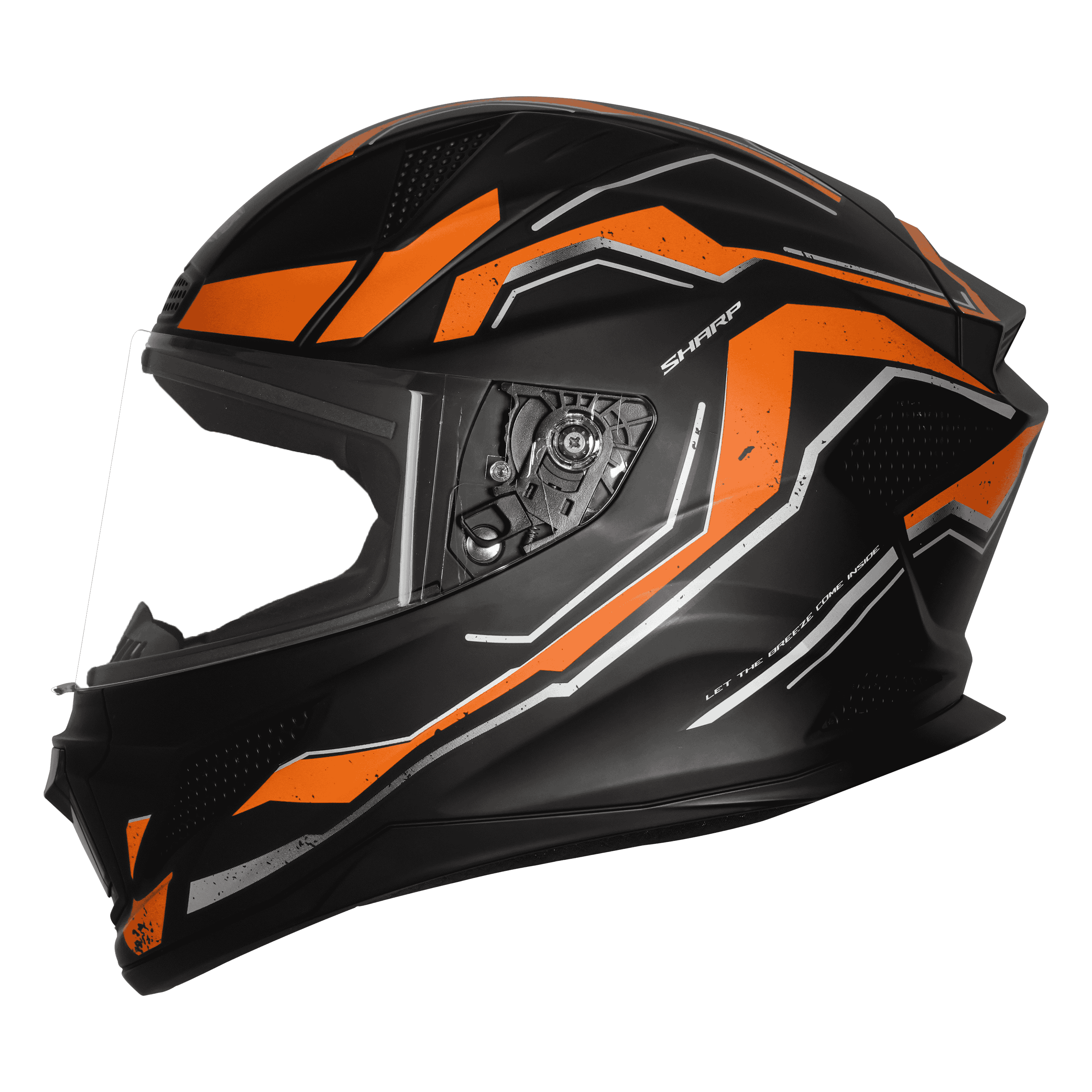 SBH-25 SV SHARP SPIRIT GLOSSY BLACK WITH ORANGE